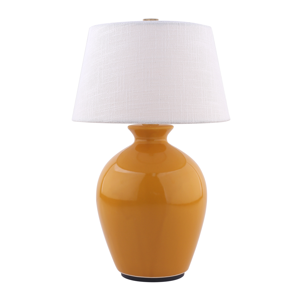 Aster ceramic rechargeable lamp mustard
