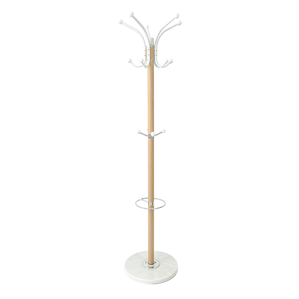 Colton hat and coat stand oak/white