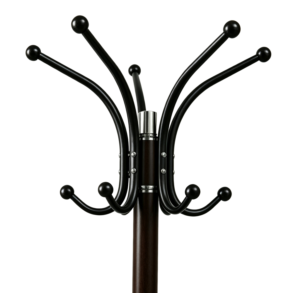 Colton hat and coat stand dark oak/black