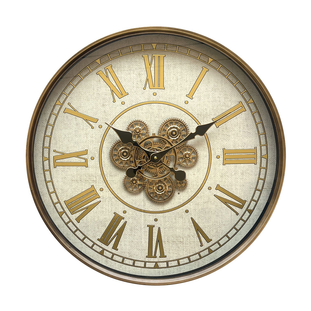 Old town gears clock ivory 60cm