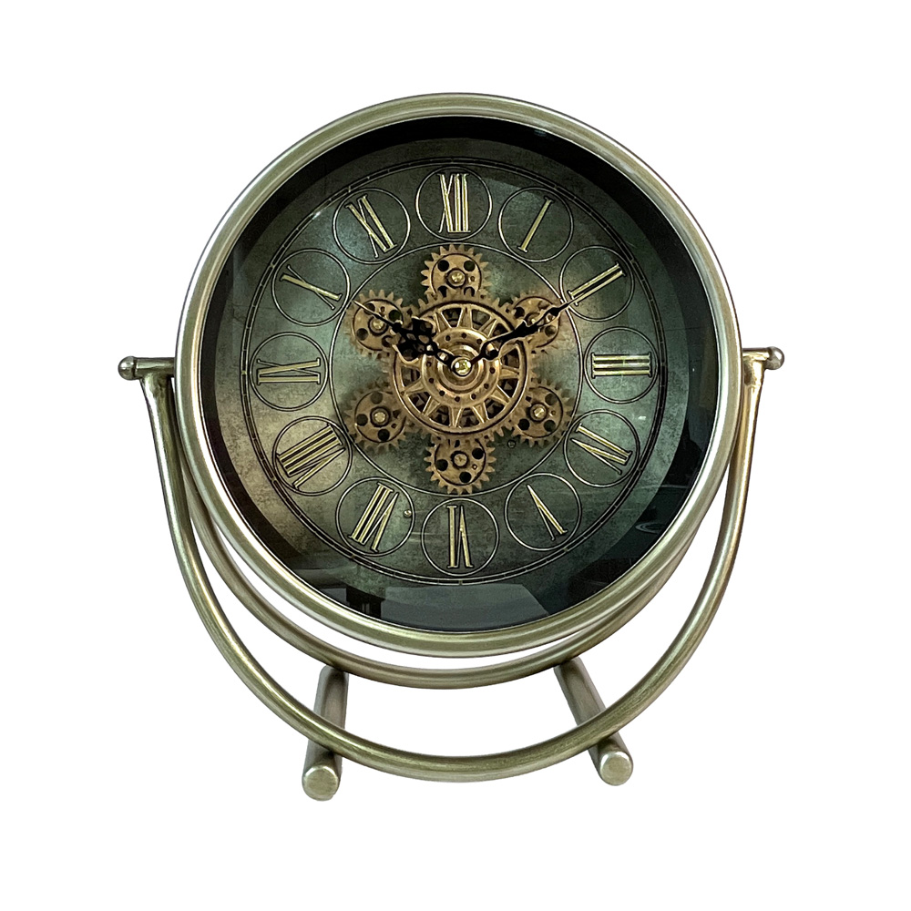 Gears mantel clock champagne