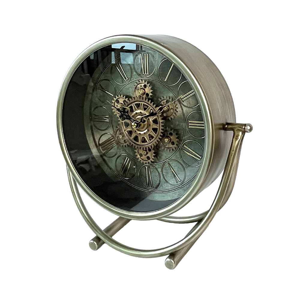 Gears mantel clock champagne