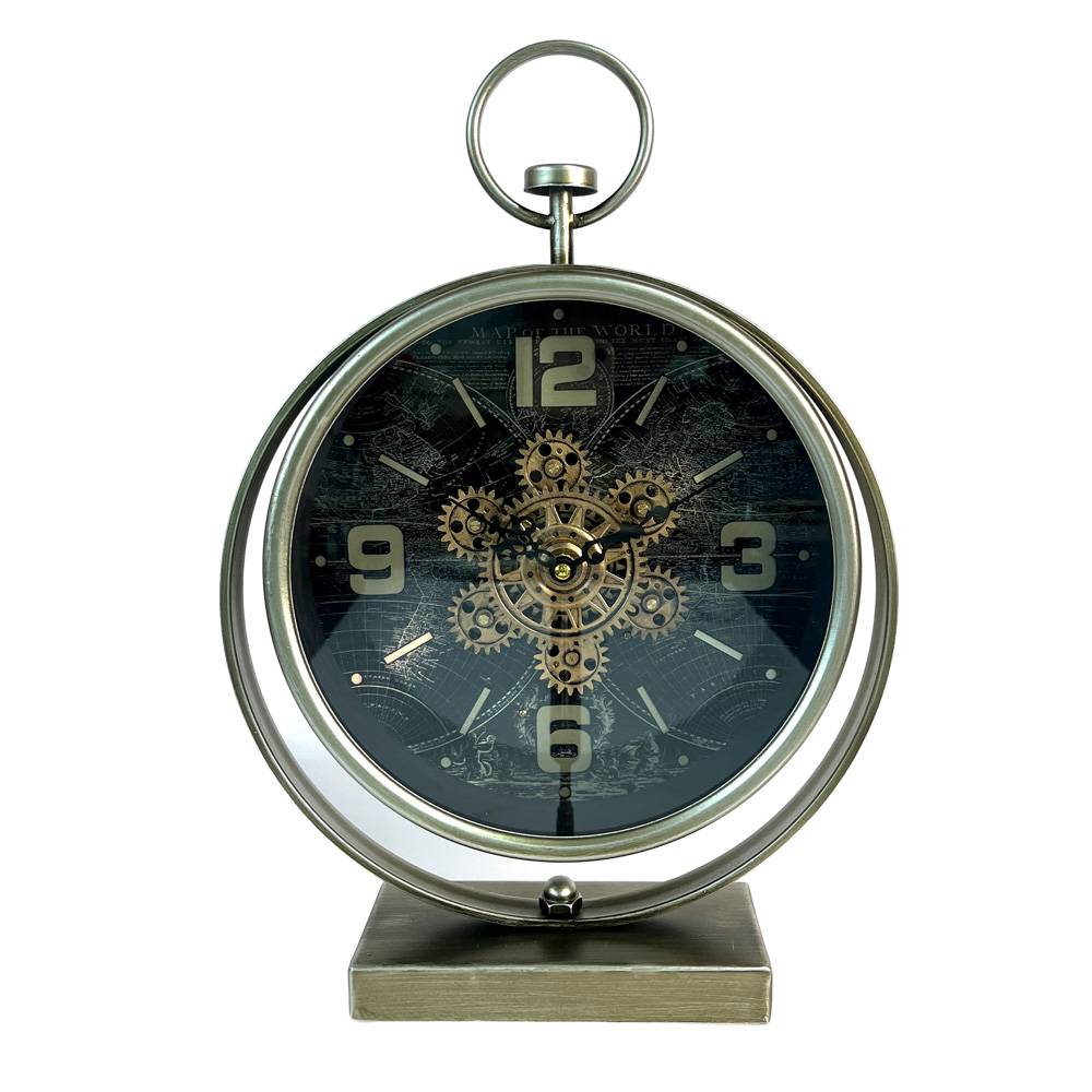 Gears mantel loop clock