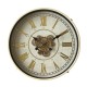 Old town gears clock side table ivory 55cm