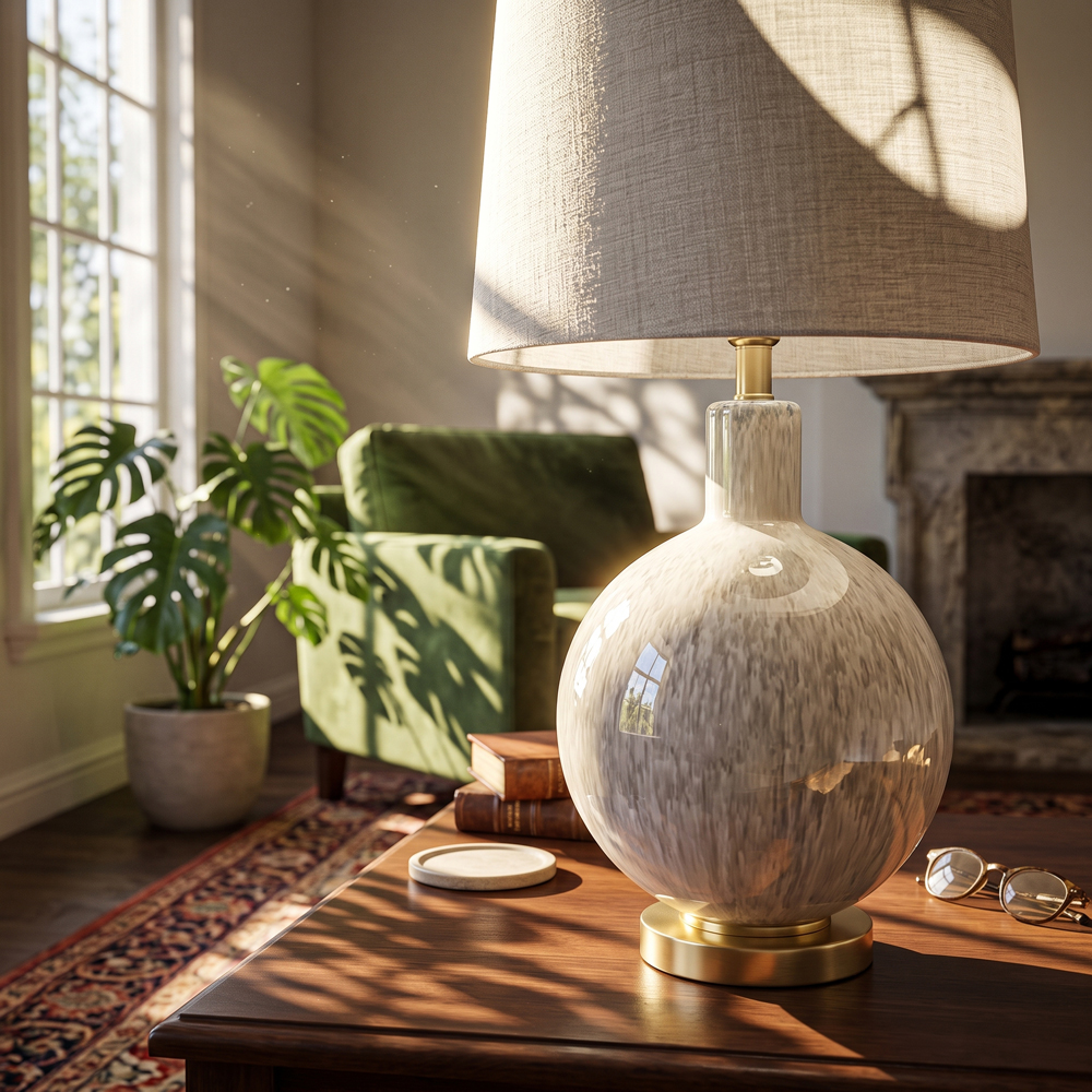 Lola glass table lamp 69cm