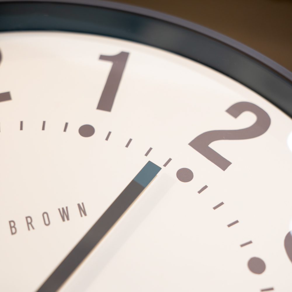 Baker and brown clock sorrento blue 40cm