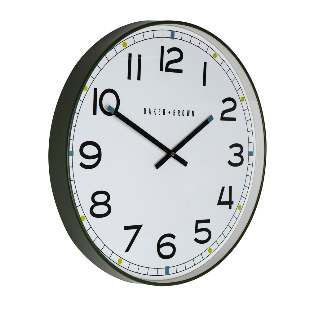 Baker and brown clock trevi green 50cm