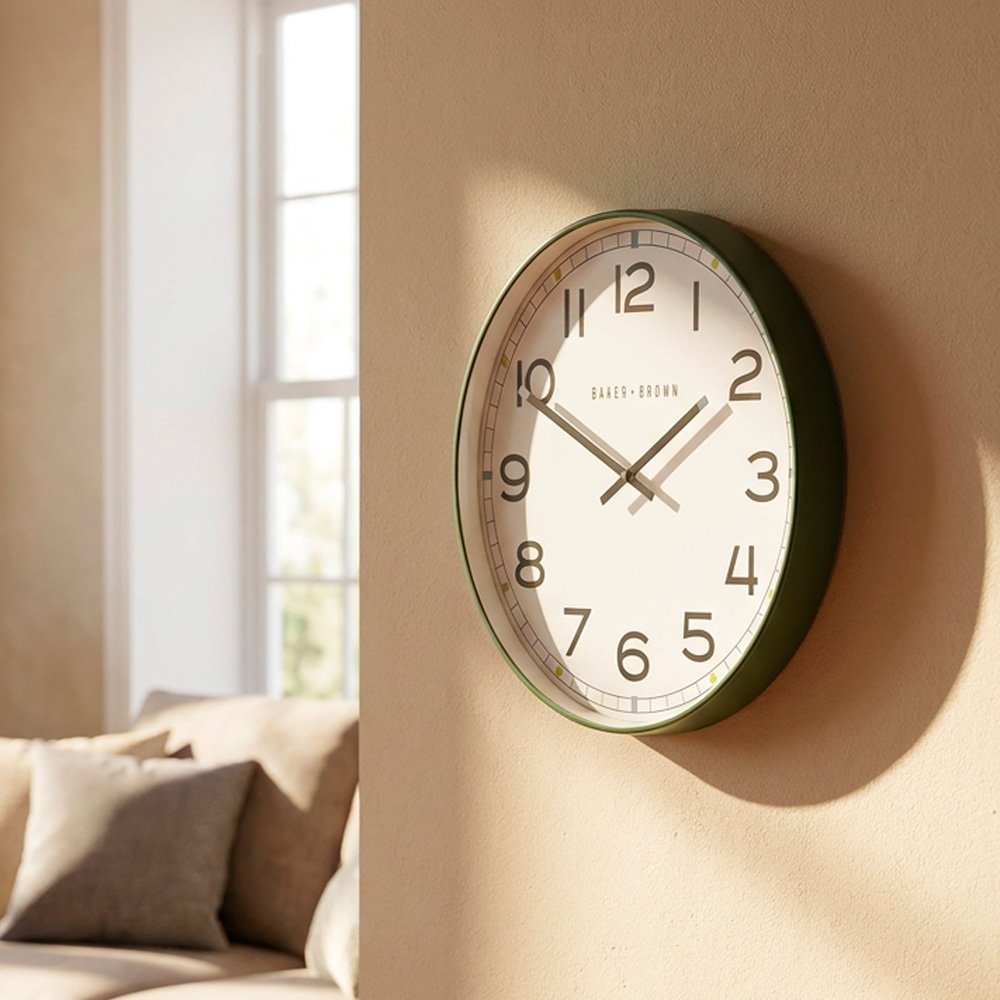 Baker and brown clock trevi green 50cm