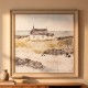 Framed print highland cottage 80x80cm