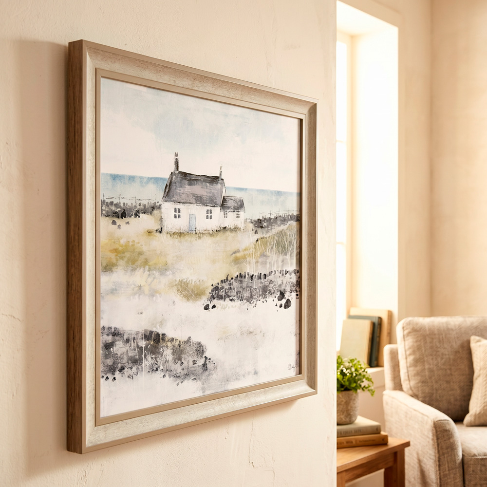 Framed print highland cottage 80x80cm