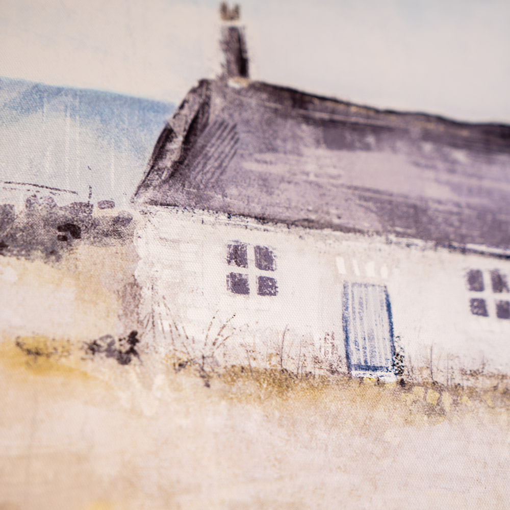 Framed print highland cottage 80x80cm
