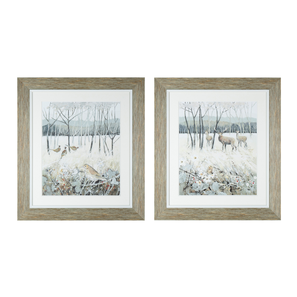 Framed print ash forest/oak woodlands 2 asst