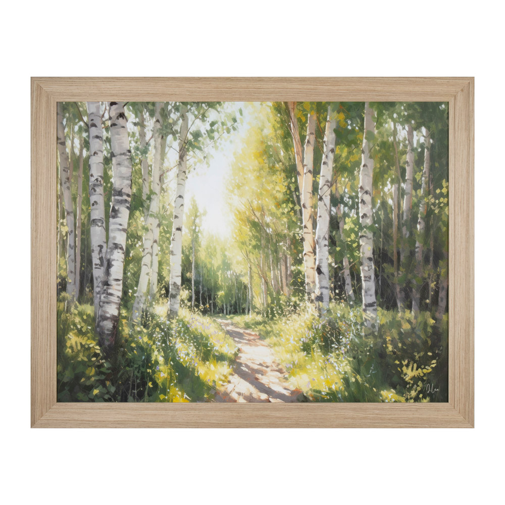Framed canvas dream in green 80x100cm