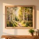 Framed canvas dream in green 80x100cm