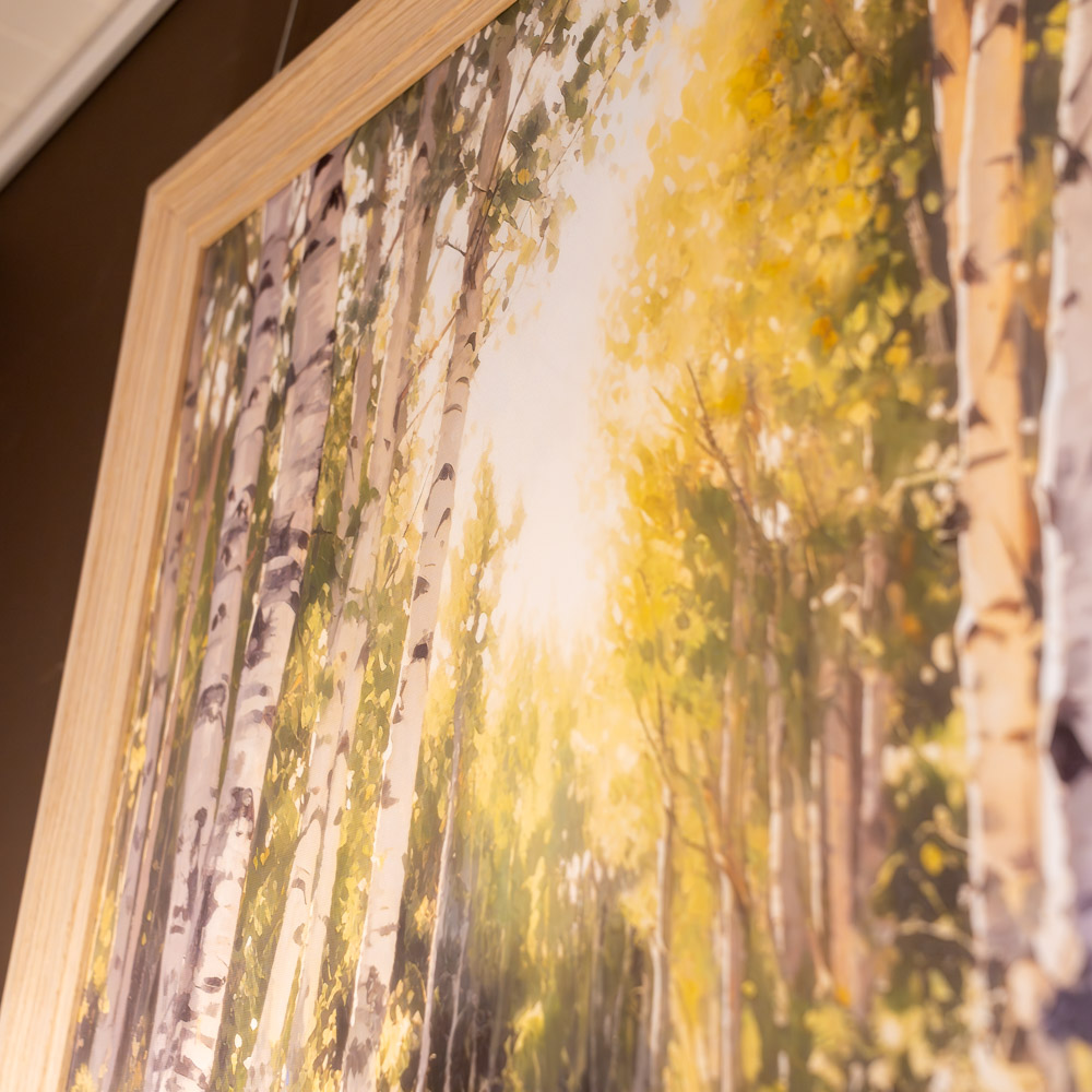Framed canvas dream in green 80x100cm
