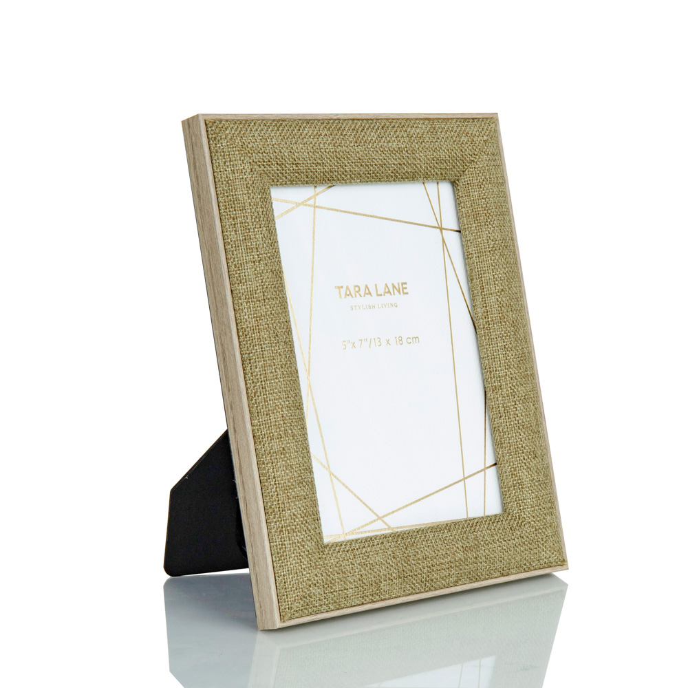 Olive linen photo frame 5x7