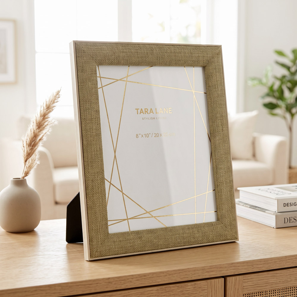 Olive linen photo frame 8x10