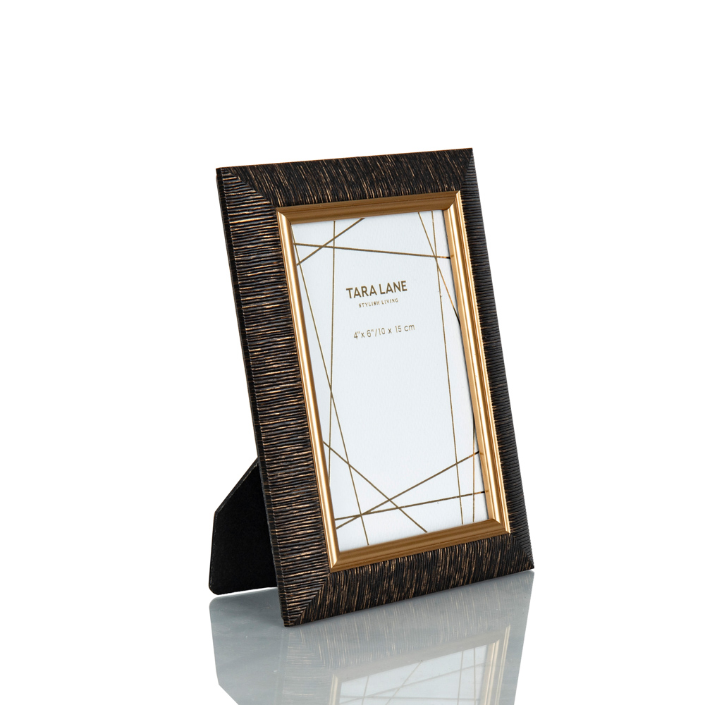 Stanford walnut/gold photo frame 4x6