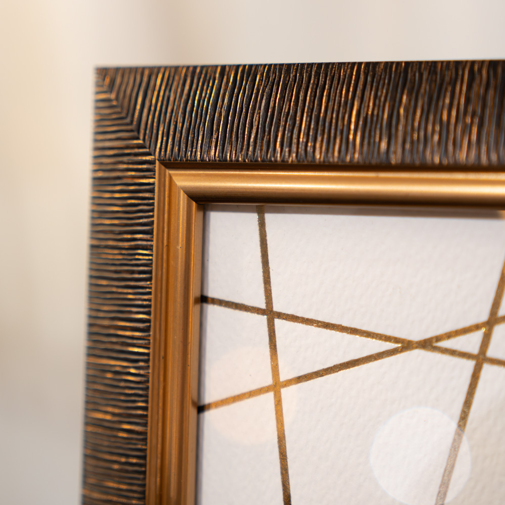 Stanford walnut/gold photo frame 4x6