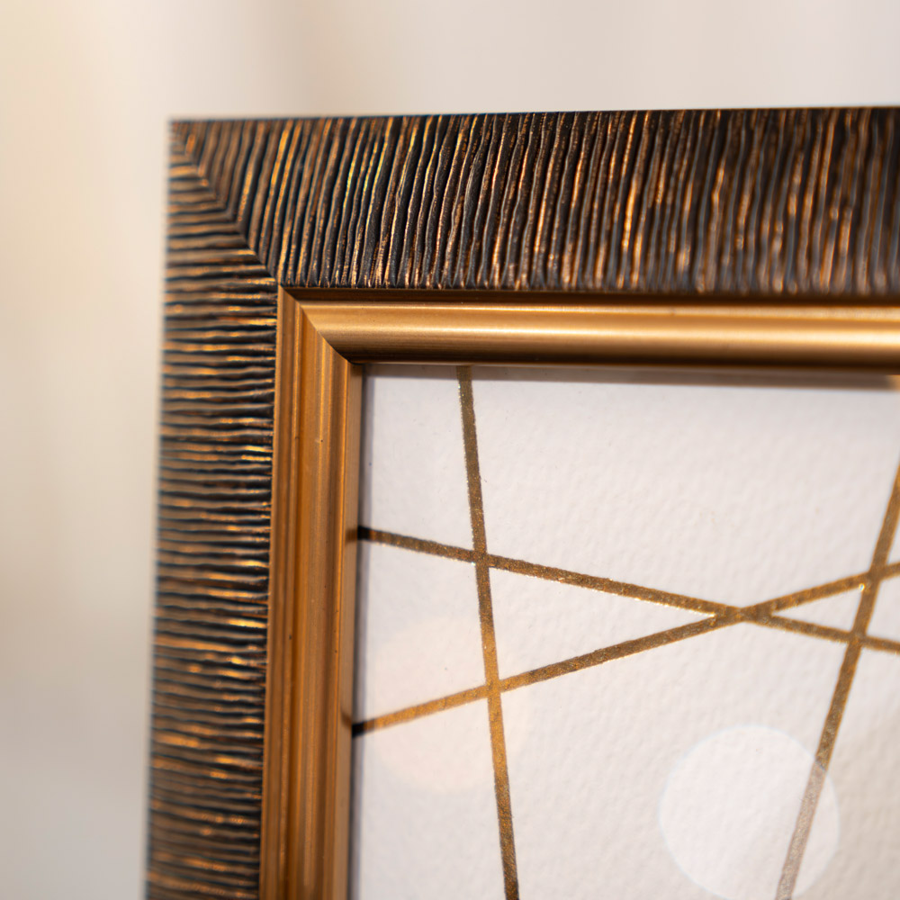 Stanford walnut/gold photo frame 5x7