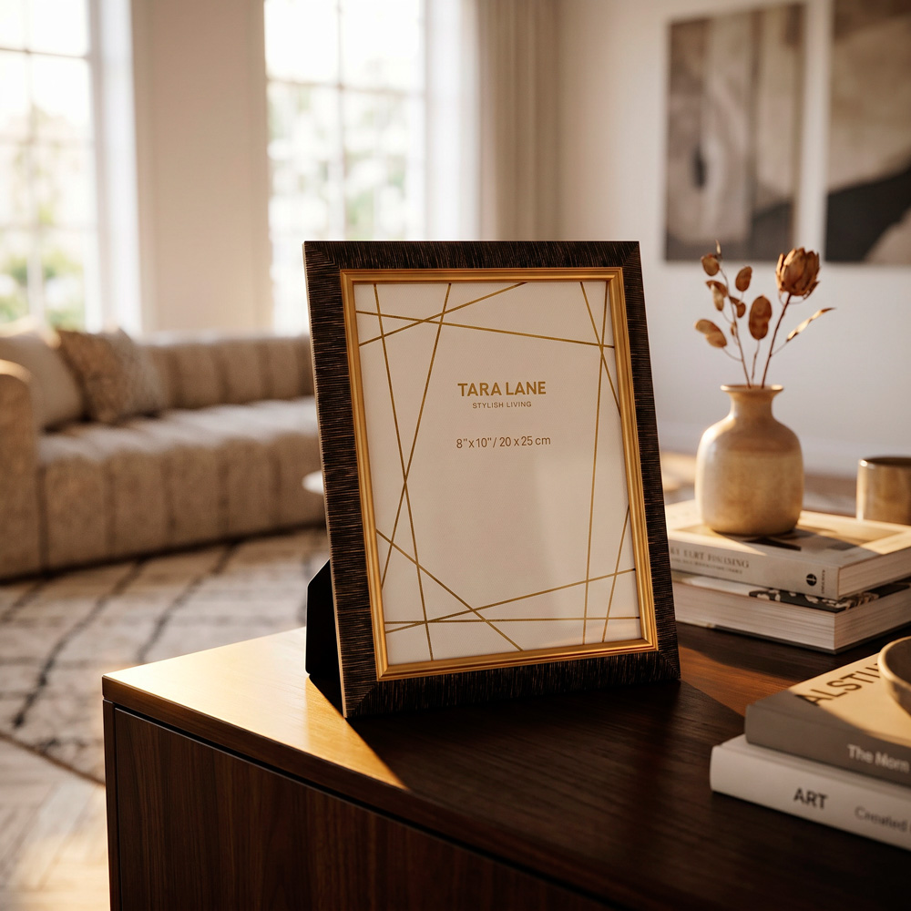 Stanford walnut/gold photo frame 8x10