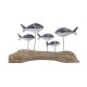 Fishes on stand sculpture