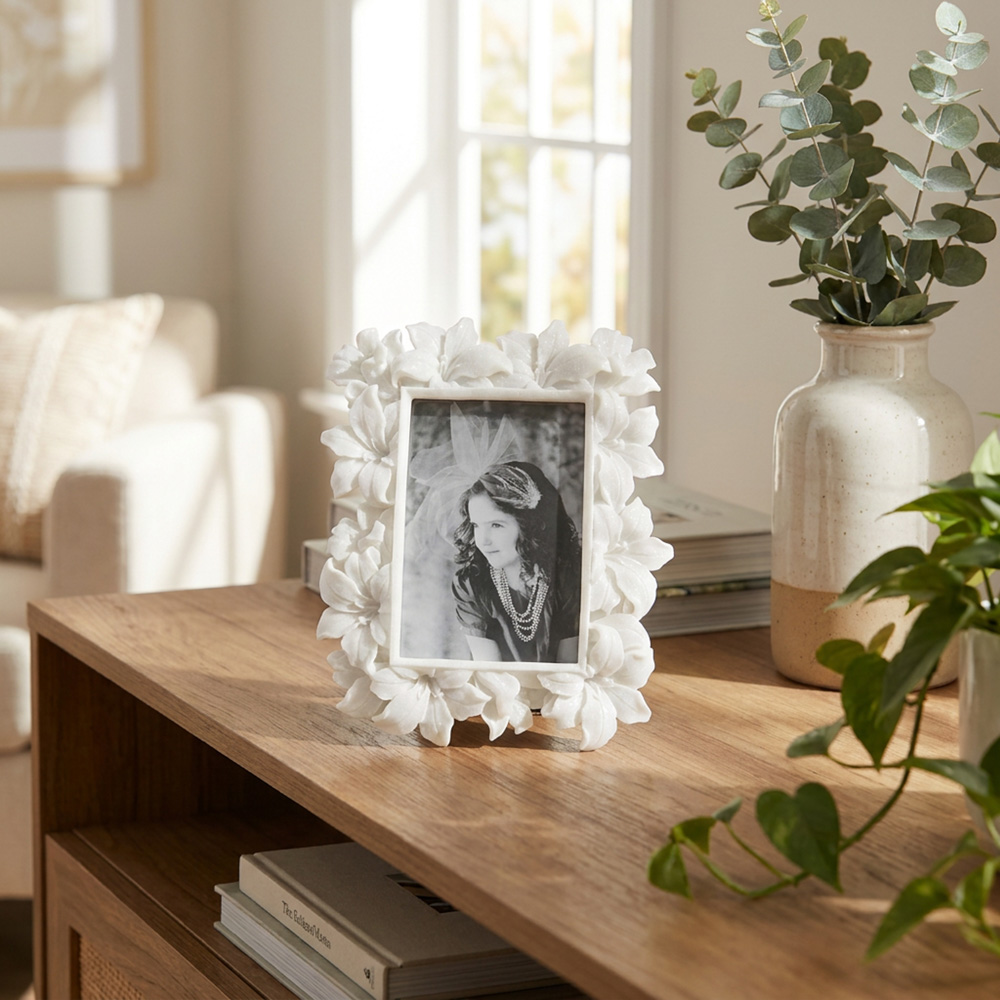 Flower photo frame 4x6