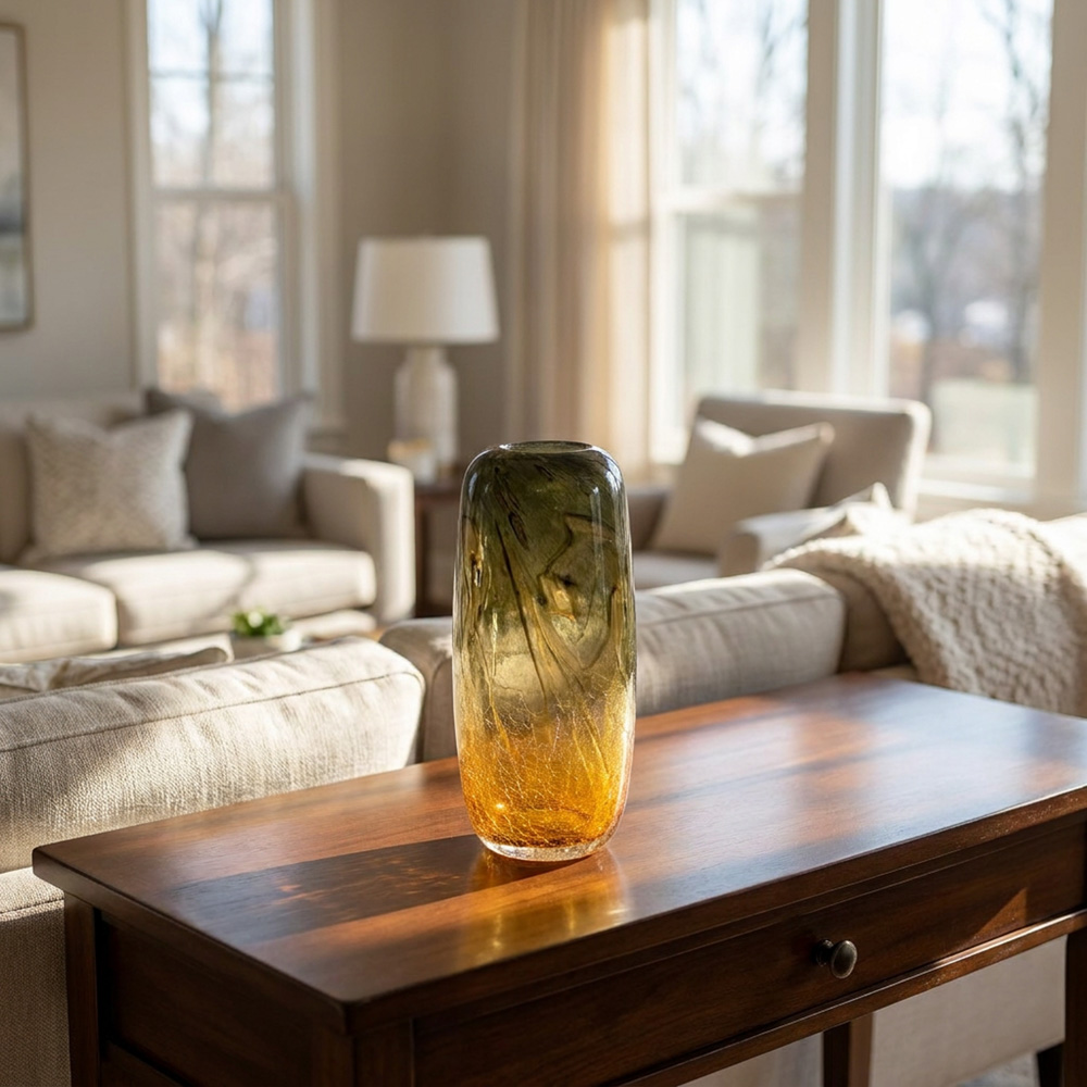 Caldera glass vase 34cm