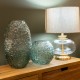 Ombre flower ball glass vase 18cm