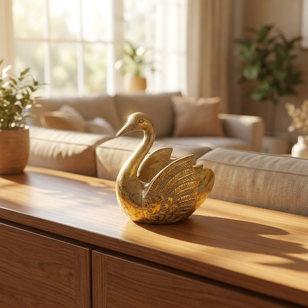 Swan figurine 15cm