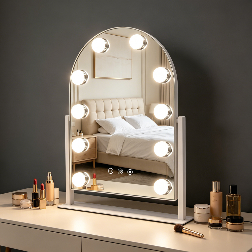 Hollywood arch vanity mirror white 42cm
