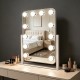 Hollywood rect vanity mirror white 42cm