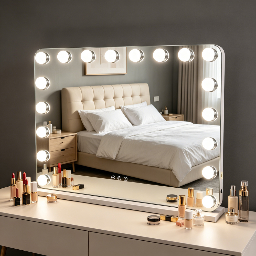 Hollywood bluetooth mirror white 62cm