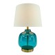Opal glass table lamp blue