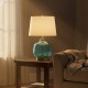 Opal glass table lamp blue
