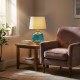 Opal glass table lamp blue