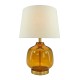 Opal glass table lamp amber