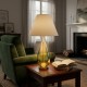 Calista glass table lamp green