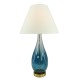 Calista glass table lamp blue