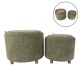 Ivy s/2 tray table stools green