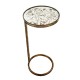 Vela pedestal side table gold