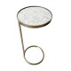 Lyra pedestal side table champagne