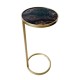 Nyra pedestal side table gold