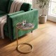 Nyra pedestal side table gold