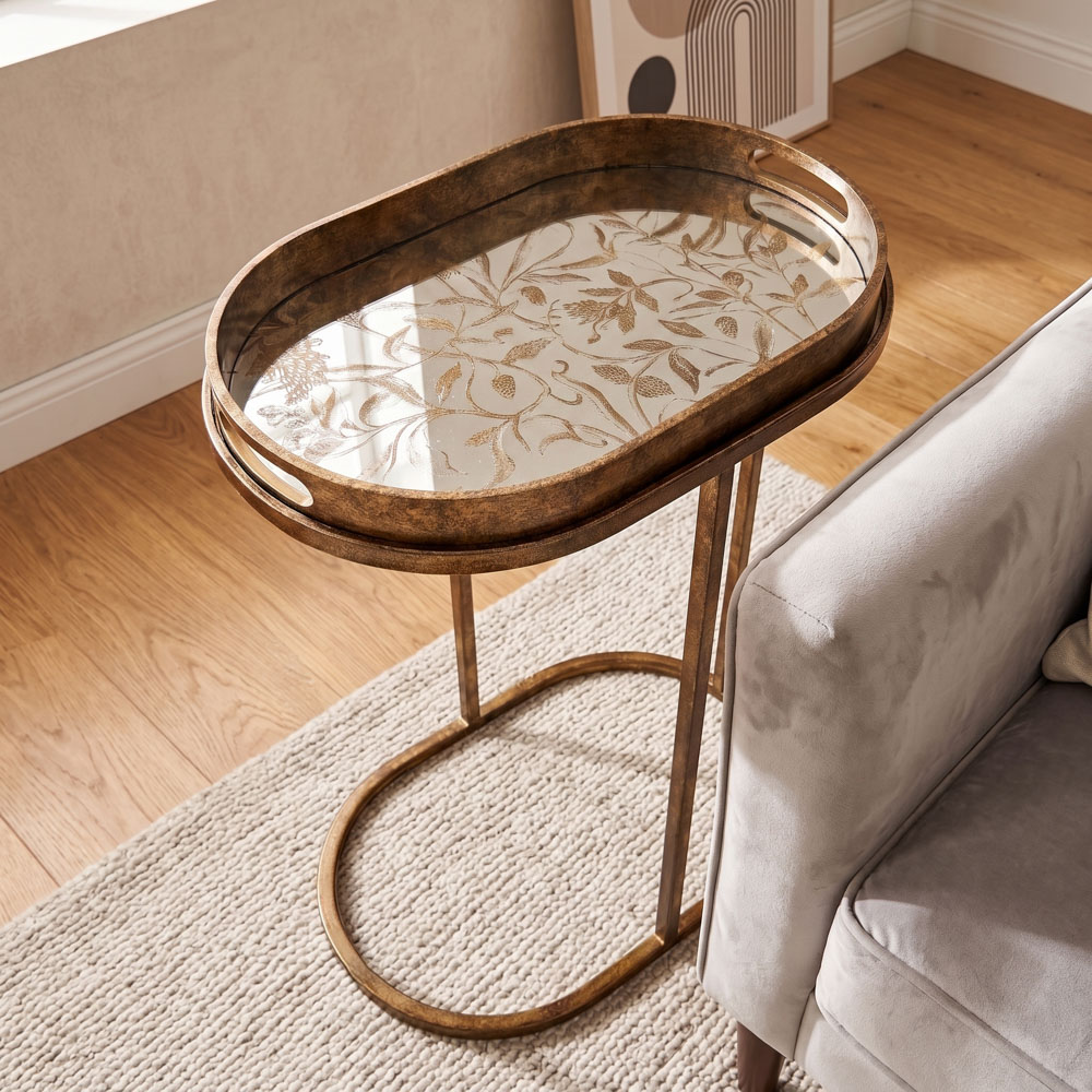 S/2 vela sofa table gold
