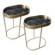 S/2 nyra sofa table gold