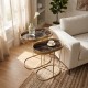 S/2 nyra sofa table gold