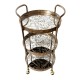 Vela 3 tier trolley gold