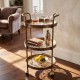 Vela 3 tier trolley gold