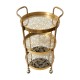 Amor 3 tier trolley gold